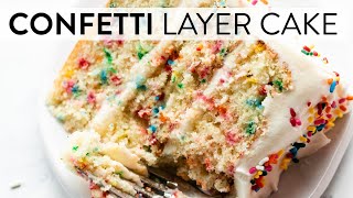 Confetti Birthday Cake  Sallys Baking Recipes [upl. by Debbi]