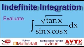 Very important integration sqrt tanx  sinx cosx dx  Hindi  CBSE XII [upl. by Ecnesse]