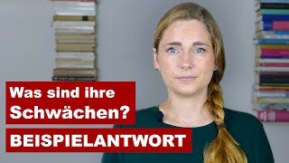 Vorstellungsgespräch Was sind Ihre Schwächen  Beispielantwort [upl. by Conway390]