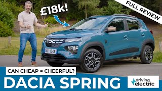 Dacia Spring review CHEAPEST EV is coming to the UK  DrivingElectric [upl. by Ecire]