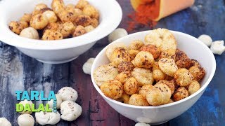 Masala Makhana Recipe Healthy Lotus Seed Snack by Tarla Dalal [upl. by Katzir]