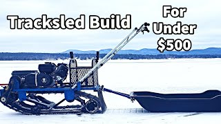 Amazing DIY Snowdog Motorized Track Sled  Tracksled on a Budget [upl. by Herod]