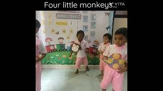 Five little monkeys  animals theme rhymes  Modernkids  Pallavaram [upl. by Byers]