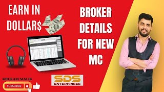 Earn in Dollars  Broker Details for New MC  For New Dispatchers  Watch till end  Information [upl. by Bouldon535]