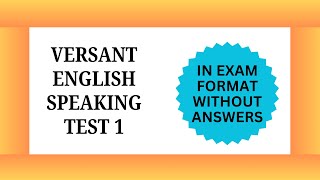 Versant English Test Practice Set 1 – Versant Call Center Exam Sample Questions Voice Assessment [upl. by Rempe95]