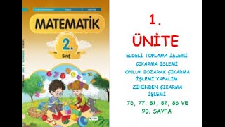 2 SINIF MATEMATİK DERS KİTABI ANKAKUŞU YAYINLARI 1 ÜNİTE 76 77 81 82 86 VE 90 SAYFA [upl. by Hedelman516]