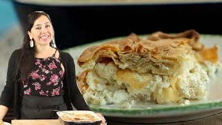 Greek Tiropita with Homemade Phyllo Cheese Pie [upl. by Dranyar]