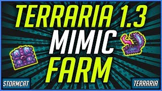 HALLOWED MIMIC FARM TERRARIA 13  HOW TO FARM HALLOWED MIMICS TERRARIA 136 [upl. by Leventhal700]