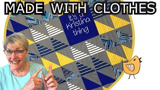 Memory Quilt Made From Clothes  🐥Free Quilting Tutorial🐥 [upl. by Kcirb]