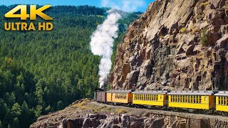 Durango amp Silverton Narrow Gauge Railroad Colorado  Historic Steam Train Cascade Canyon Express 4K [upl. by Crissie270]