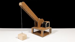 Building Amazing Crane From Cardboard [upl. by Esyahc]