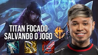 TITAN DE APHELIOS ADC FAZENDO GAMEPLAY EXPLICATIVA  LEAGUE OF LEGENDS VODS [upl. by Stonwin435]