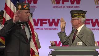 20222023 VFW National Commander Tim Borland Placement of Cap and Badge and Oath [upl. by Lindberg678]