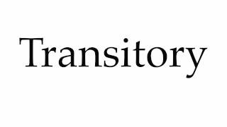 How to Pronounce Transitory [upl. by Hazelton584]