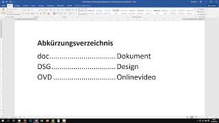 Word automatisches Abkürzungsverzeichnis erstellen Tutorial Buch schreiben Abschlussarbeit [upl. by Okimuy]