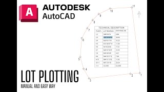 Lot Plotting in AutoCAD Manual and Easier Way [upl. by Adaran147]