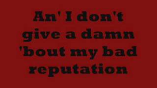 Joan Jett Bad Reputation Lyrics on screen [upl. by Nicolina]