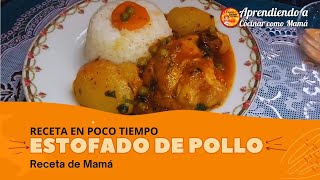 Receta Corta ESTOFADO DE POLLO recetasperuanas [upl. by Oinolopa]