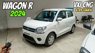 Maruti Suzuki Wagon R Vxi Cng 2024 ❤️  Wagon R Second Base Model  Detailed Review [upl. by Isabelita]