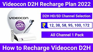 Videocon D2H Recharge Plan  Videocon D2H Channel Selection  How to Recharge Videocon D2H Online [upl. by Yecrad]