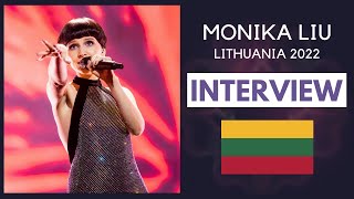 ESC 2022 Lithuania Monika Liu Interview [upl. by Akenna360]