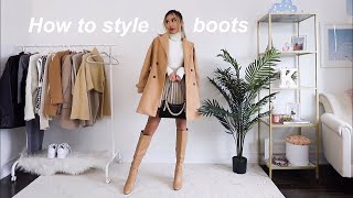 Knee High Boots Winter 20202021 Try On Haul  Bowed Leg Friendly [upl. by Heng]