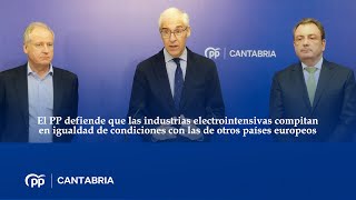 PP defiende que industrias electrointensivas compitan en igualdad con las de otros países europeos [upl. by Sauveur705]