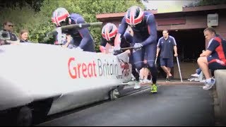 Fast amp Intense Olympic Bobsleigh Training in Action  Team GB [upl. by Canty]