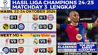 HASIL LIGA CHAMPION TADI MALAM 2024  Barcelona vs Bayern Munchen  Inter  Liverpool UCL Klasemen [upl. by Charis]