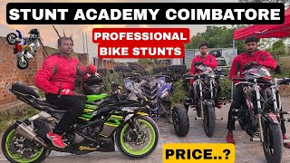 HOW TO LEARN PROFESSIONAL BIKE STUNTS  ZX6R SUPERBIKE  STUNT ACADEMY COIMBATORE  ARK Diaries [upl. by Ynner]