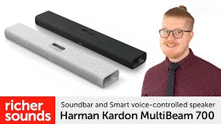 Harman Kardon MultiBeam 700  Soundbar and Smart voicecontrolled speaker  Richer Sounds [upl. by Llerrehc]