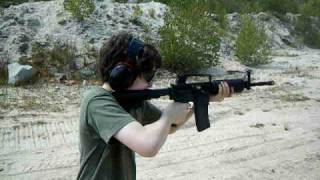 Colt M16  M4 Carbine Full Auto Mag Dump [upl. by Ayerhs]