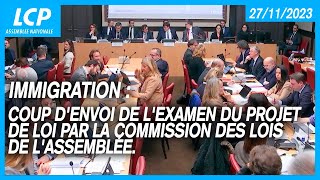 Immigration  coup denvoi de lexamen du projet de loi par la commission des lois de lAssemblée [upl. by Daniell]