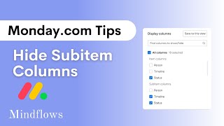 Mondaycom Tips  Hide Subitem Columns [upl. by Jaine722]