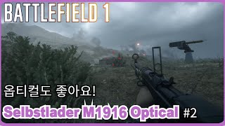 Battlefield 1 괜찮고 좋은 커스텀 Selbstlader M1916 Optical [upl. by Lamej725]