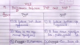 Difference between POP and OOP  POP Vs OOP  Learn Coding [upl. by Gilbert]