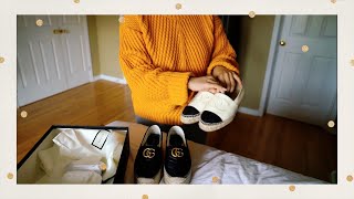 Gucci Unboxing Gucci espadrilles vs Chanel espadrilles [upl. by Silvie796]