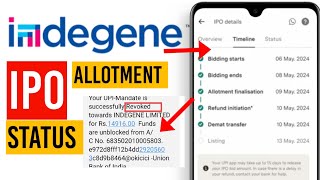 😥indegene ipo allotment status  how to check indegene ipo allotment status  indegene ipo revoked [upl. by Catharine]