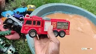 Cleaning Toy Racing Cars Molen Trucks Planes Trains Ironman Masks Garbage Trucks Crane Trucks [upl. by Ioyal]