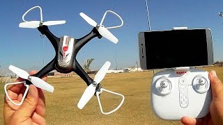 Syma X15W Easy FPV Camera Drone Flight Test Review [upl. by Okun]