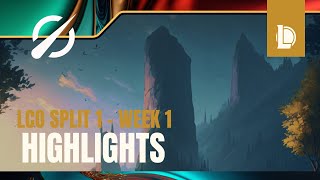 LCO 2024 Split 1  Week 1 Highlights [upl. by Doowrehs748]