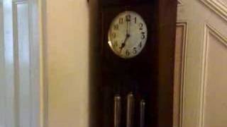 Antique German Westminster Striking Grandmother Clock Longcase Clock See Video [upl. by Iilek3]