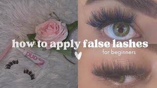 How to apply false LASHES in UNDER 1 MINUTE  False Lash Tutorial For BEGINNERS [upl. by Treboh]