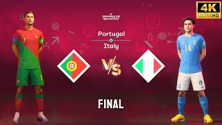 FIFA 23  Portugal vs Italy  Ronaldo vs Chiesa  FIFA World Cup Final Match 4K60 [upl. by Aihsak409]