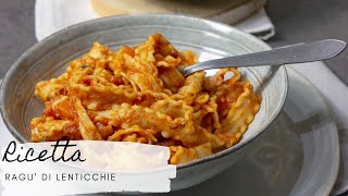 RAGÙ DI LENTICCHIE VEGAN FACILE VELOCE ECONOMICO RICETTA TRADIZIONALECLASSICA storie di cucina [upl. by Aisinut]