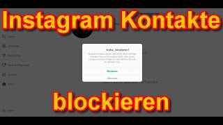 Instagram Kontakte blockieren und Blockierung aufheben  Anleitung [upl. by Bowles]