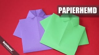 Papierhemd falten  Hemd  shirt  Origami [upl. by Suoivatco]