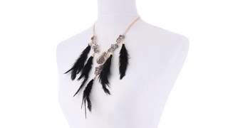 Betsey Johnson  Black Feather Drama Necklace SKU8834399 [upl. by Ylatfen]