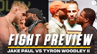 Jake Paul vs Tyron Woodley 2 Frank Gore vs Deron Williams FULL Fight Previews  CBS Sports HQ [upl. by Kerri]