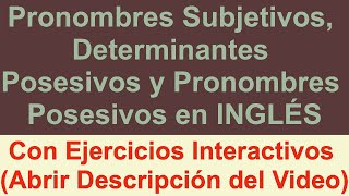 Curso de Ingles Ingles Pronombres  Test de Ingles [upl. by Ainahpets]